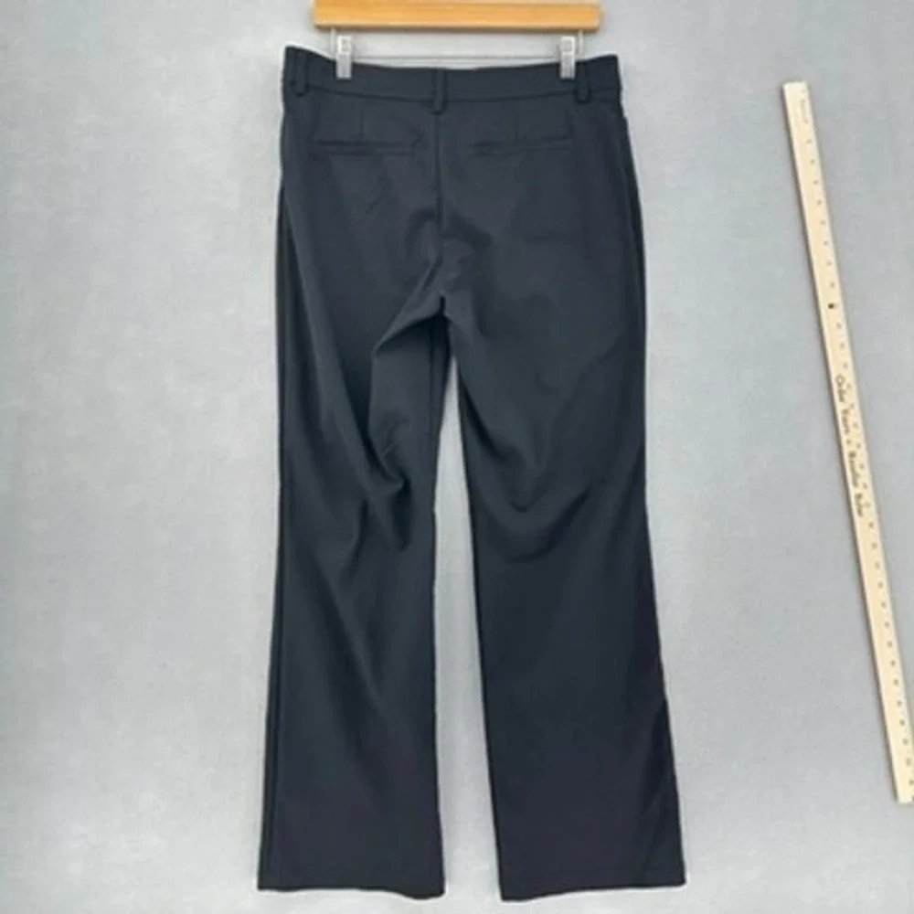 Lee Flex Motion Regular Fit Trouser Mid Rise Black Straight Leg Pants SZ 10